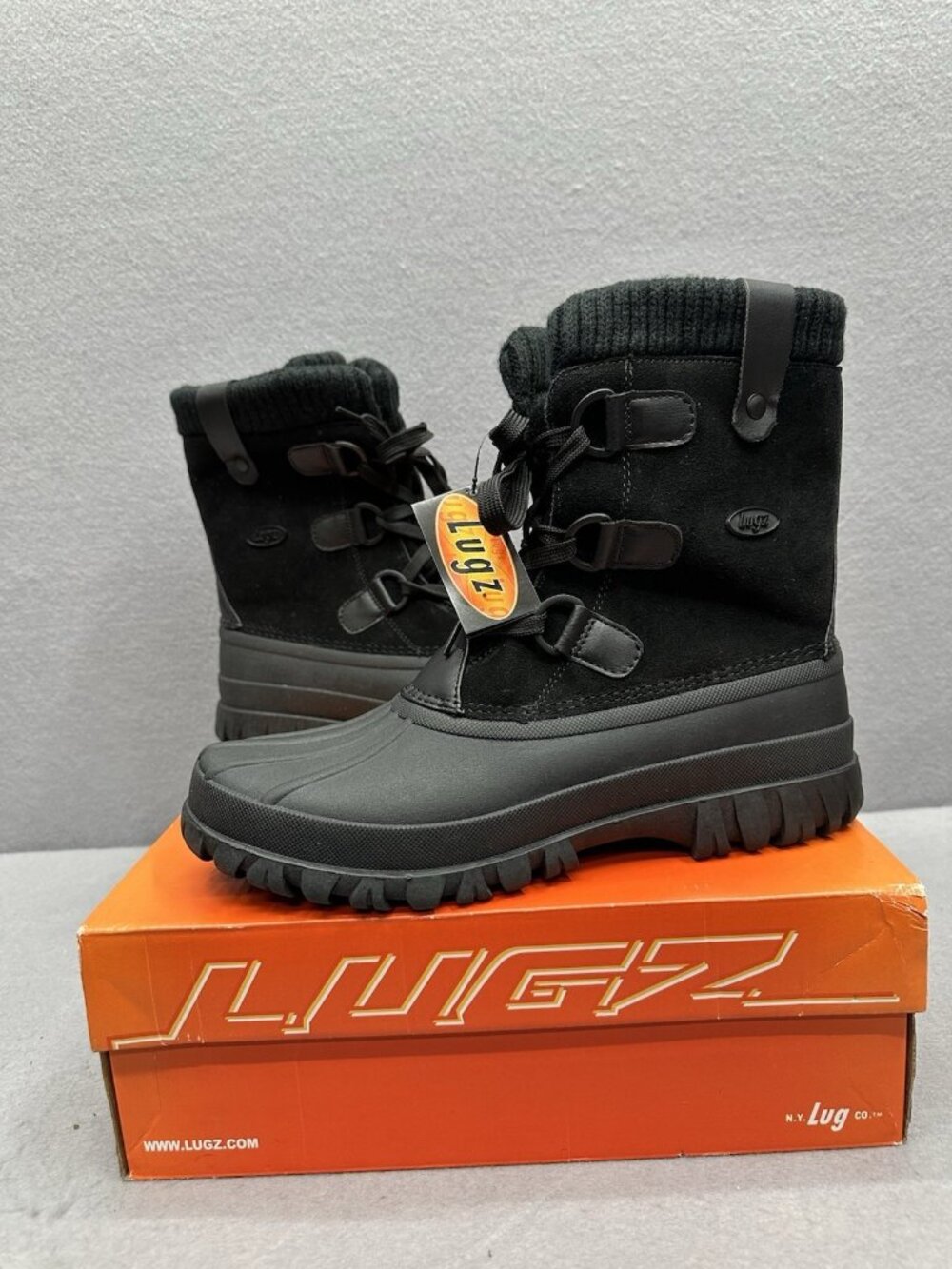 Lugz Stormy WSTORMS-001 Womens 11 Black Suede Waterproof Winter Snow Boots NIB